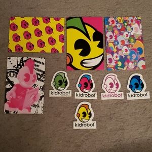 Kidrobot Mascot Head Promo Cards & Stickers NWOT